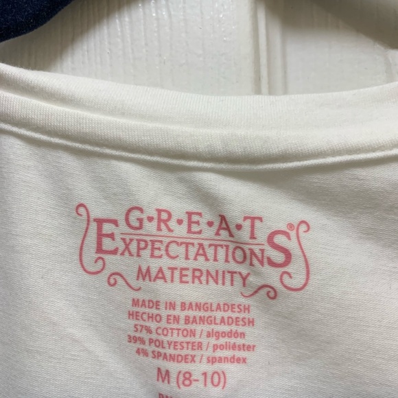 {3/$30} Great expectations maternity tee. Size M - Picture 3 of 4